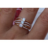 Кільце Xuping Jewelry з трьома каменями р 18 золотисте