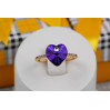 Кільце Xuping Jewelry сердечко Сваровскі синє р16 золотисте