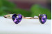 Кільце Xuping Jewelry сердечко Сваровскі синє р16 золотисте
