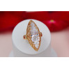 Кільце Xuping Jewelry Маркіз з білим каменем р 16 золотисте