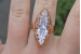 Кільце Xuping Jewelry Маркіз з білим каменем р 16 золотисте