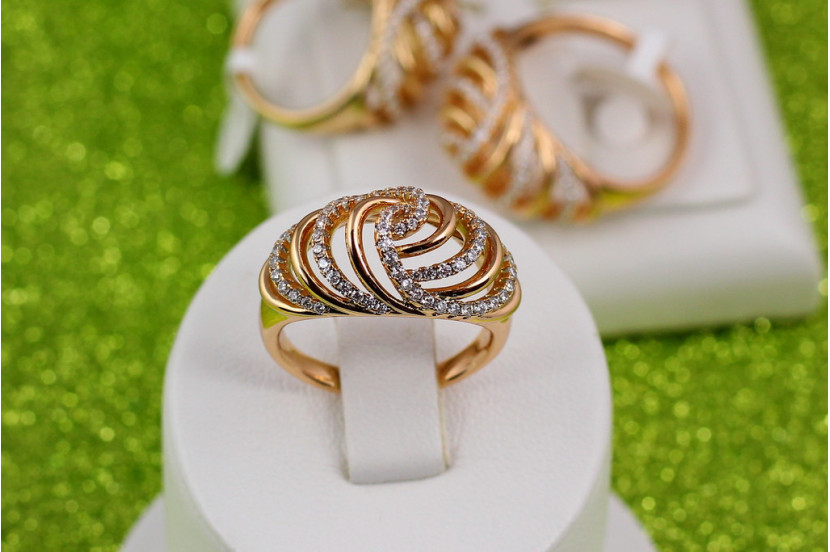 Кільце Xuping Jewelry конус троянда р 16 золотисте