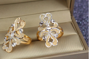 Кільце Xuping Jewelry перстень фантазія р 19 золотисте