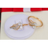 Кільце Xuping Jewelry з родієм пір'їнка р 16 золотисте