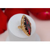 Кільце Xuping Jewelry Маркіз з червоним каменем р 18 золотисте