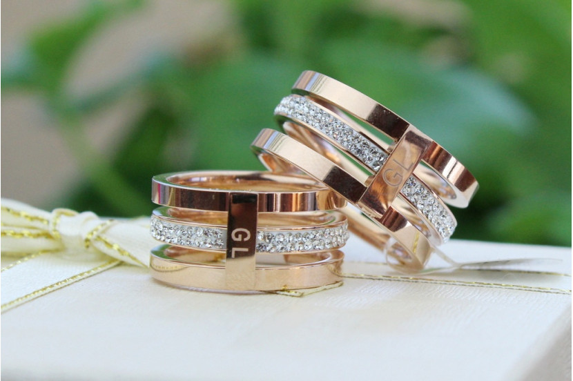 Кільце Xuping Jewelry GL потрійне р 20 золотисте