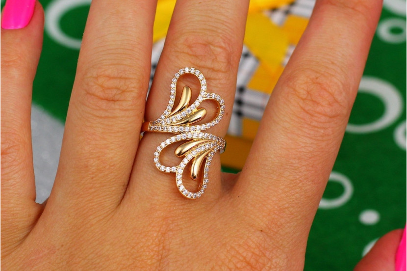 Кільце Xuping Jewelry крила метелика фалангове р 17 золотисте