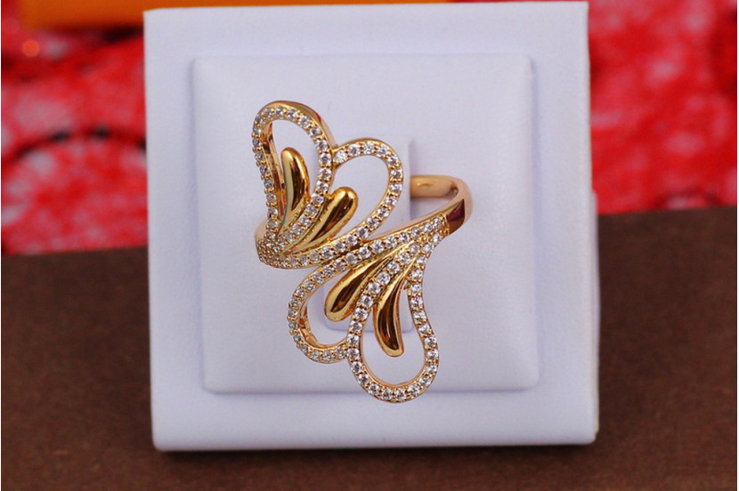 Кільце Xuping Jewelry крила метелика фалангове р 18 золотисте
