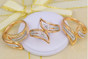 Кільце Xuping Jewelry з родієм крильця р 18 золотисте