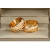 Обручка Xuping Jewelry гранований малюнок крапки по колу 8 мм р 20 золотиста