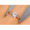 Кільце Xuping Jewelry горизонтальна смужка з великим каменем р 20 золотисте