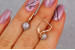 Сережки Xuping Jewelry кульки з родієм з каменів 1,7 см золотисті