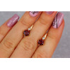 Сережки Xuping Jewelry бурулька з червоними каменями 1.5 см золотисті