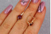 Сережки Xuping Jewelry бурулька з червоними каменями 1.5 см золотисті