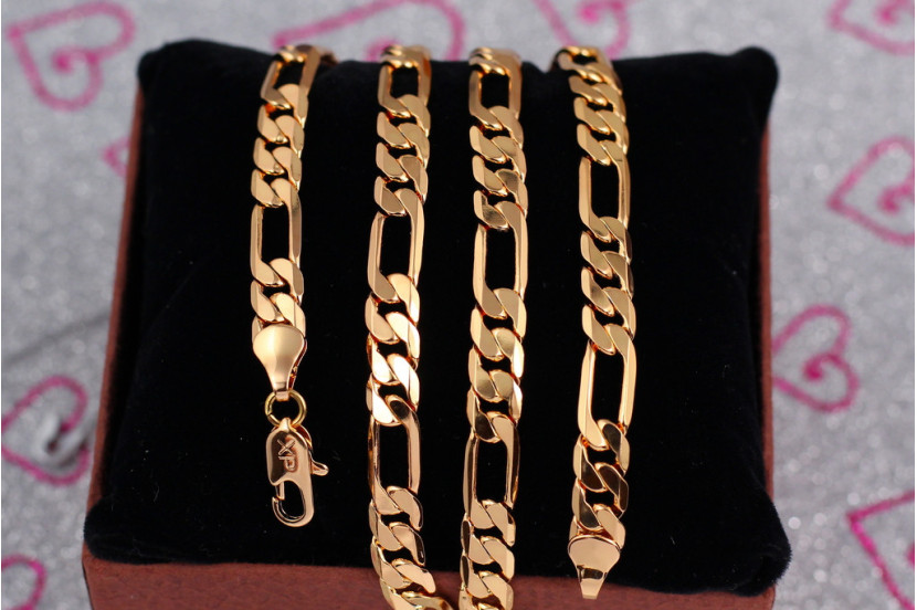 Ланцюг Xuping Jewelry фігаро 55 см 7 мм золотистий