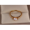 Кільце Xuping Jewelry з білим каменем на ніжці корона р 20 золотисте