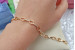 Браслет Xuping Jewelry шестигранні і довгі ланцюжки п'ять з камінням 18 см 7 мм золотистий