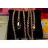 Ланцюг Xuping Jewelry канатик 60 см 4 мм золотистий