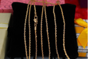 Цепь Xuping Jewelry канатик 60 см 1 мм золотистий