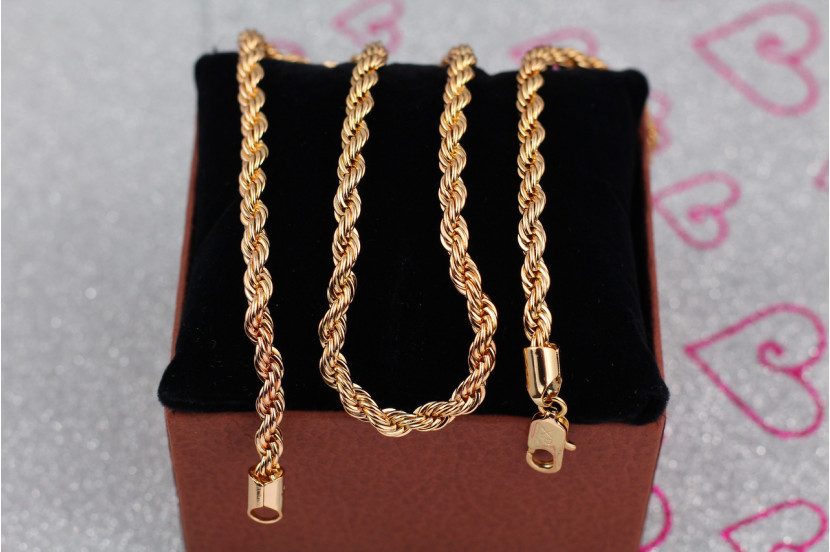 Ланцюг Xuping Jewelry канатик 60 см 4 мм золотистий