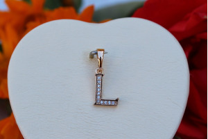 Кулон Xuping Jewelry літера L 1,2 см золотистий