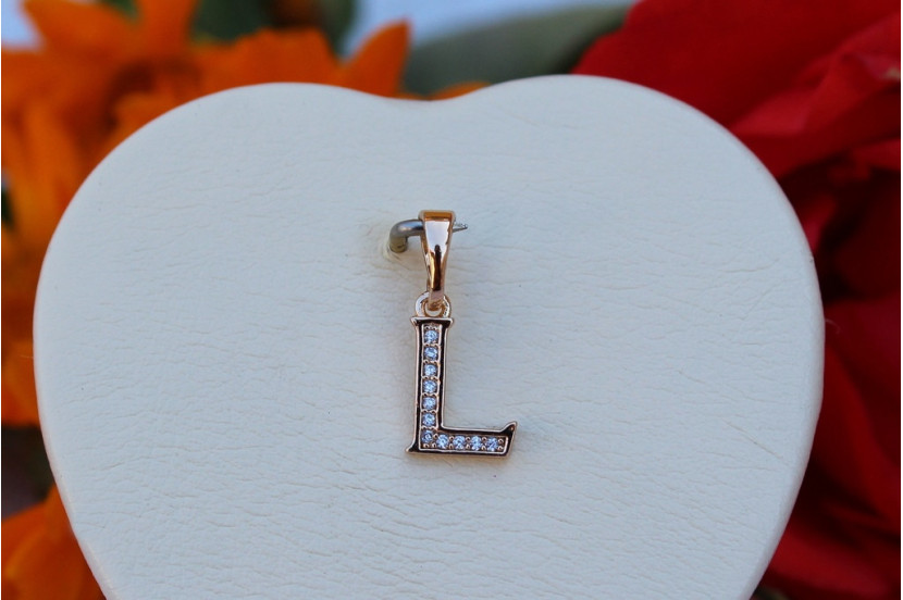 Кулон Xuping Jewelry літера L 1,2 см золотистий