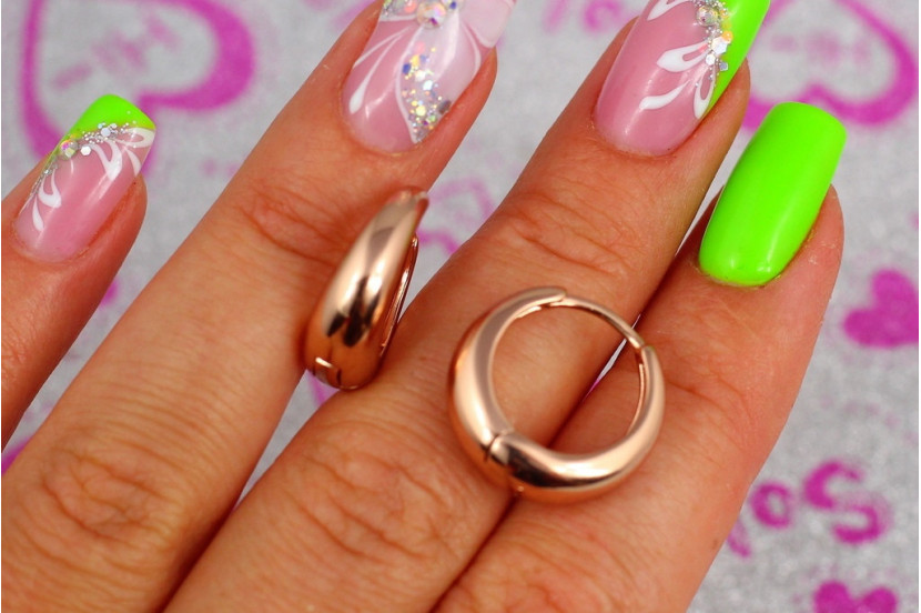 Сережки Xuping Jewelry кільця у формі краплі до верху завужені 2,1 см золотисті