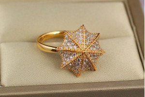 Кільце Xuping Jewelry зонт обертається 2 см р 16 золотисте