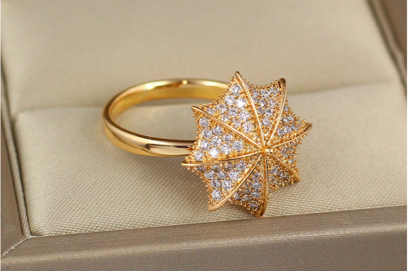 Кільце Xuping Jewelry парасолька обертається 2 см р 16 золотисте