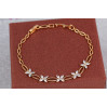 Браслет Xuping Jewelry п'ять квіточок 17.5 см золотистий