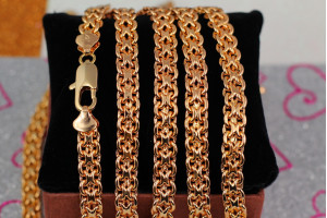 Цепь Xuping Jewelry бісмарк 60 см 8 мм золотистий