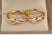 Кільце Xuping Jewelry три хвилі р 18 золотисте