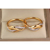 Кільце Xuping Jewelry три хвилі р 18 золотисте