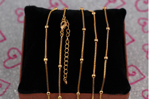 Цепь Xuping Jewelry венеціанка з кульками 50 см 3 мм золотистий