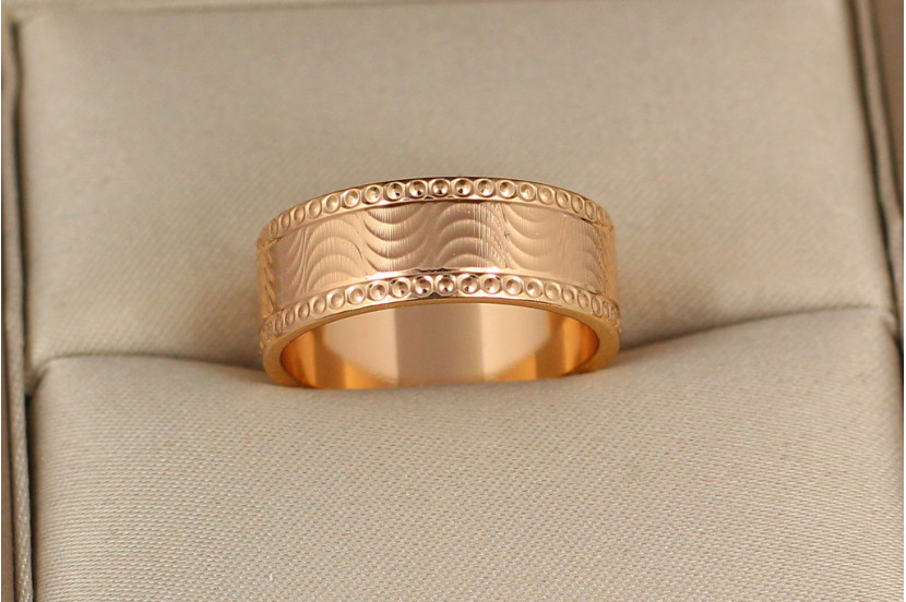 Обручка Xuping Jewelry американка рифлені хвилі 7 мм 17р золотиста