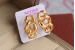 Сережки Xuping Jewelry три овальних ланки 1,9 см золотисті