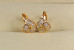 Сережки дитячі Xuping Jewelry триєдинство 0,8 см золотисті