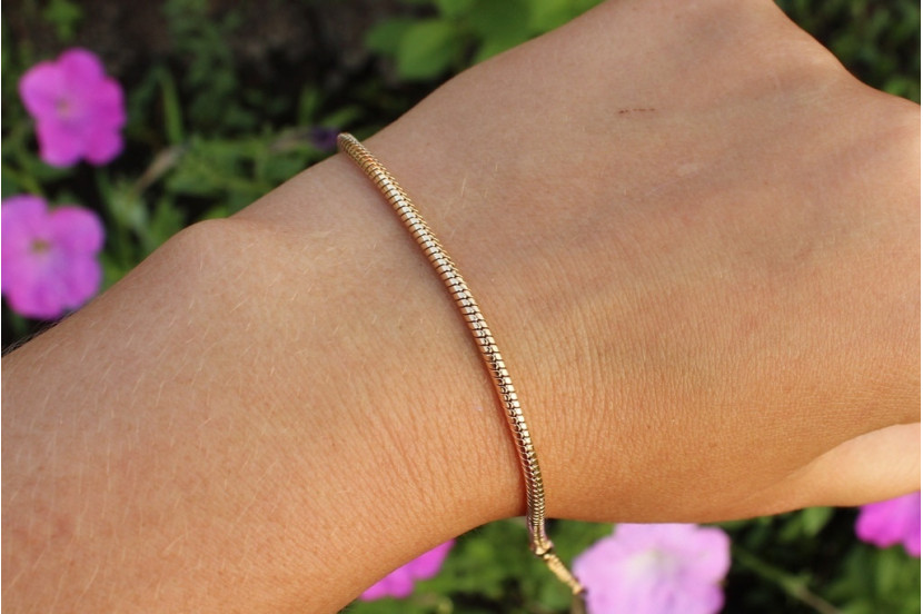 Браслет Xuping Jewelry Пандора 19 см домішка ланцюга 3 см 3 мм золотистий