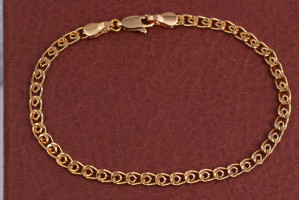 Браслет Xuping Jewelry лав 18 см 3,5 мм золотистий