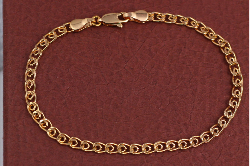 Браслет Xuping Jewelry лав 18 см 3,5 мм золотистий