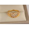 Кільце Xuping Jewelry три діагоналі 20 р золотисте