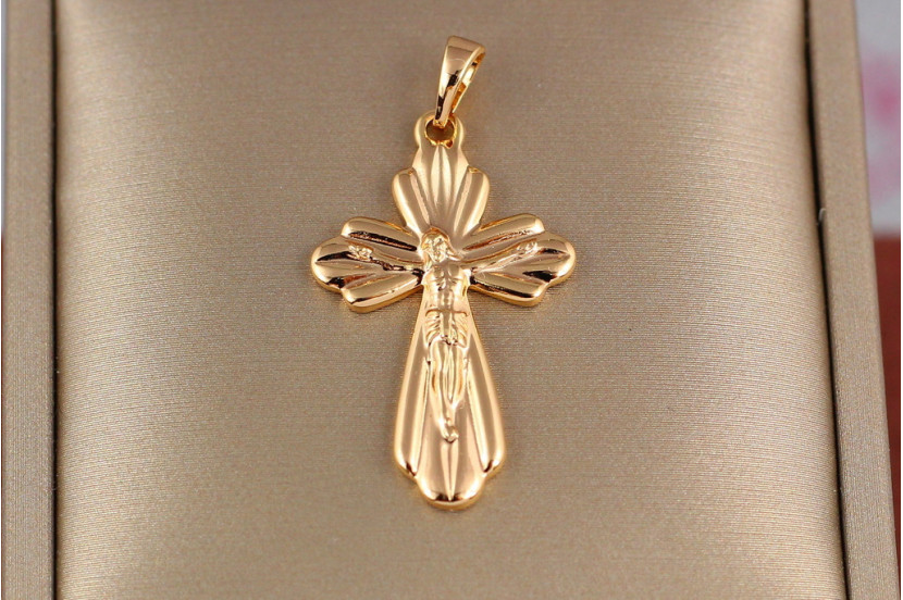 Хрестик Xuping Jewelry священне сяйво 3 см золотистий