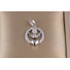 Кулон Xuping Jewelry ангел у колі з серцем 1,6 см сріблястий