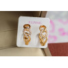 Сережки Xuping Jewelry колечки ремішки 1,7 см золотисті