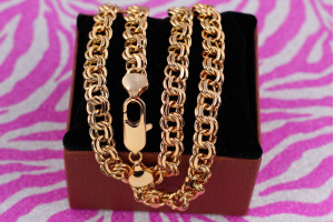 Цегла Xuping Jewelry круглий бісмарк 60 см 10 мм золотистий