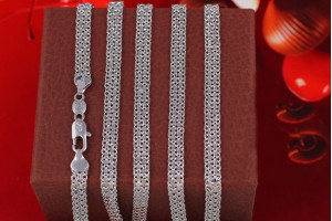 Цепь Xuping Jewelry новий бісмарк 60 см 6 мм сріблястий