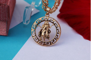 Кулон зодіак Xuping Jewelry діва 2,5 см золотистий