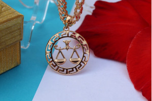 Кулон зодіак Xuping Jewelry терези 2,5 см золотистий