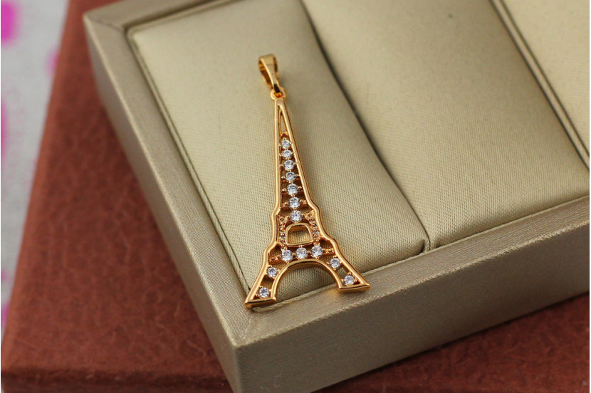 Кулон Xuping Jewelry Ейфелева вежа 3 см завширшки 1.5 см золотистий