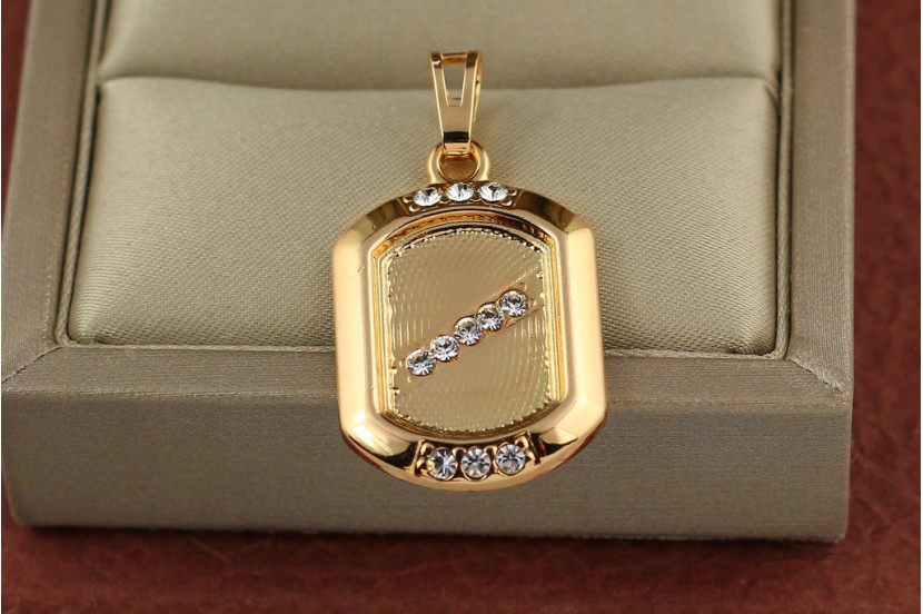 Кулон Xuping Jewelry прямокутний 2.3 см золотистий